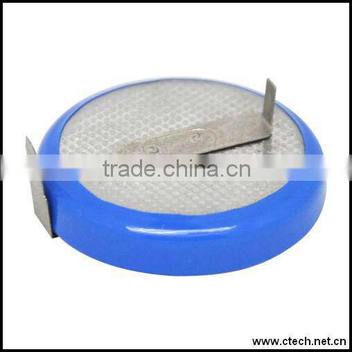 Lithium button cell CR2354 with pins