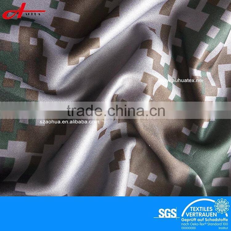 custom fabric printing military camouflage for men's cool T-shirt
