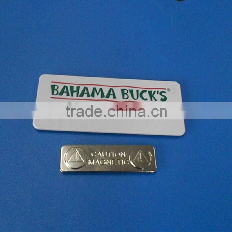 hard plastic brand name magnet custom name tags