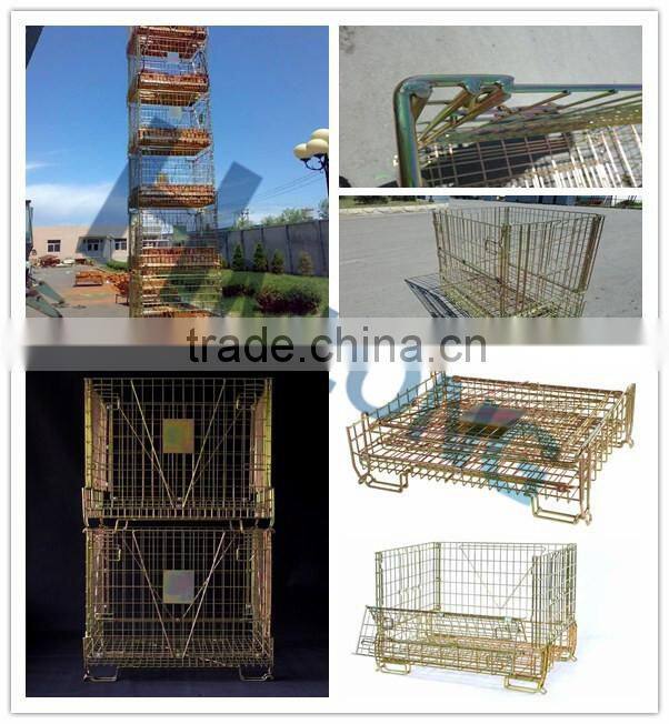 Folded mesh galvanized metal containers for Wine storage