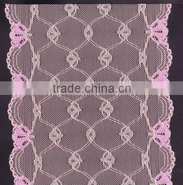 hot sale good hand feeling stretch flower design lace