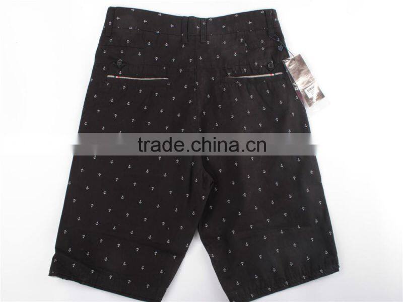 Mens cheap 100% garment stock lot printed shorts