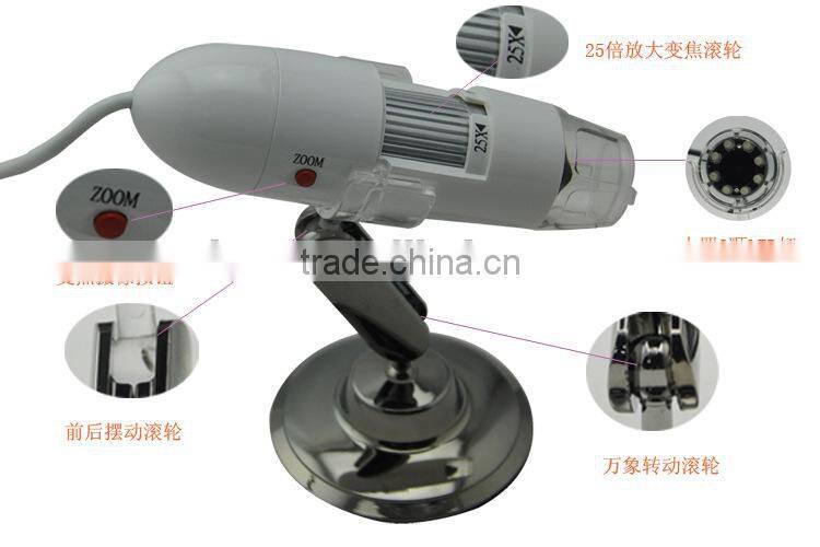400X USB Digital Microscope 8 LED Magnifier Camera for qc skin industrial jewellery biological