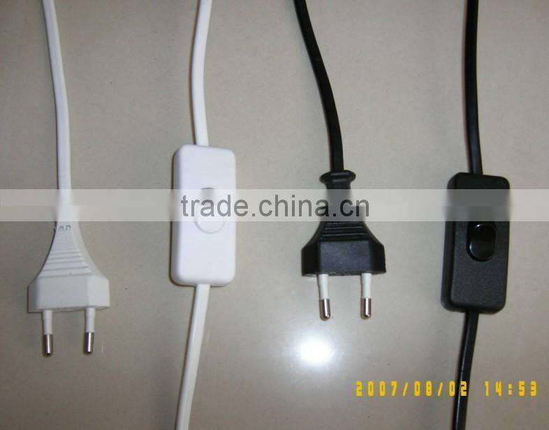 Extension cord with switch of European standard for lamp lighting