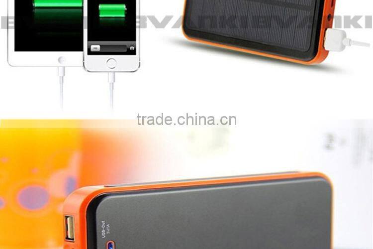 Hot new products for 2015 outdoor Waterproof Solar Mobile portable Power Bank Charger 12000mAh
