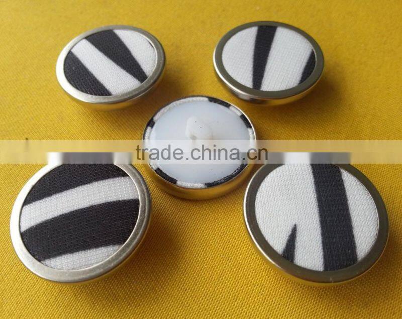 Metal Ring Fabric Covered Shank Button -- F1522
