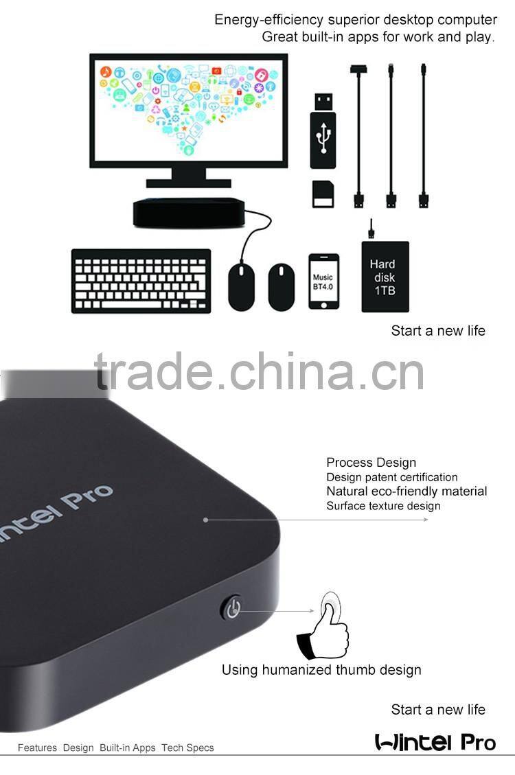 Wintel Pro new model windows 10 OS intel Z8300 quad core intel tv box