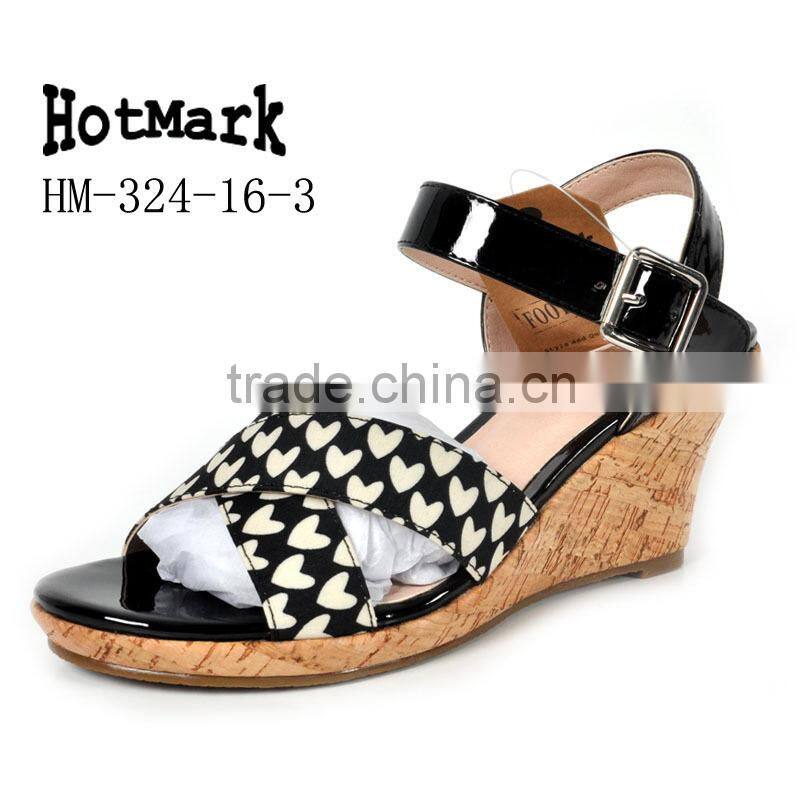 China Factory direct women fashion shoe in women's sandals round toe wedge fashion dress shoes
