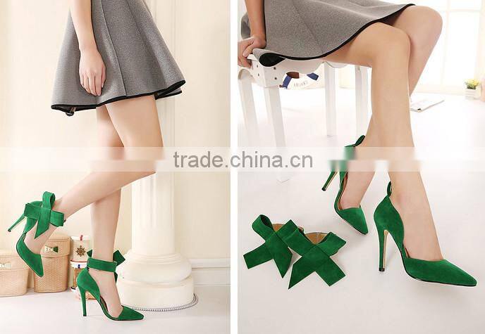 high quality red pointed toes high heel women pump shoes