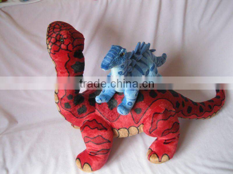 95cm Length Realistic Dinosaur red plush toy