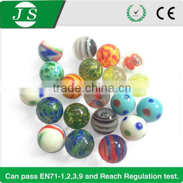 China decorative solid dot glass marble balls for garden and craft