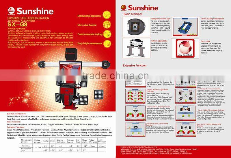 @High-Precision 3d camera wheel aligner with ce certificate
