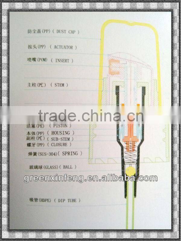 18/410 plastic mist sprayer cap for pet bottle