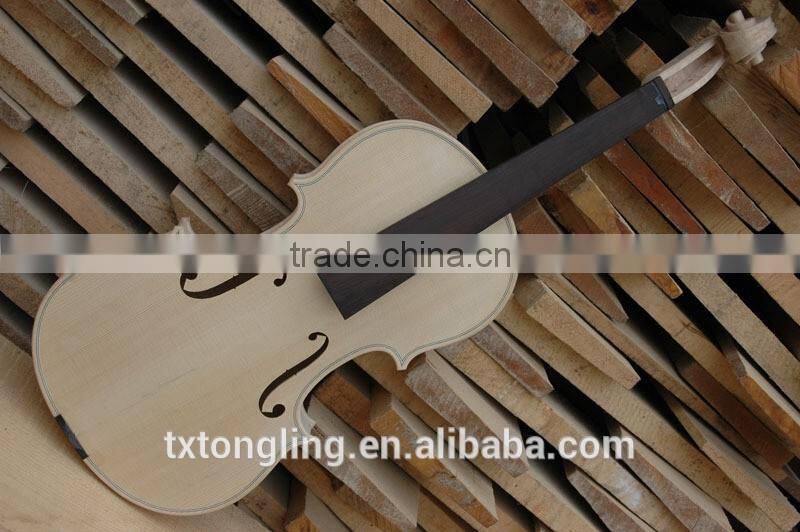 Quality Solid Wood Flamed Cello Unfinished White Cello 4/4 Made in China TL012