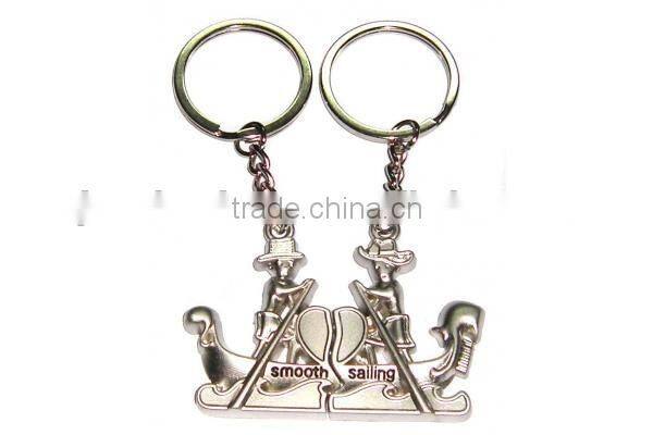 Custom Cheap Keychains Zinc-alloy Skull Metal Keychain for gift