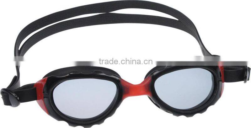 2015 Best comfortable anti-fog one piece silicone kids swimming goggles