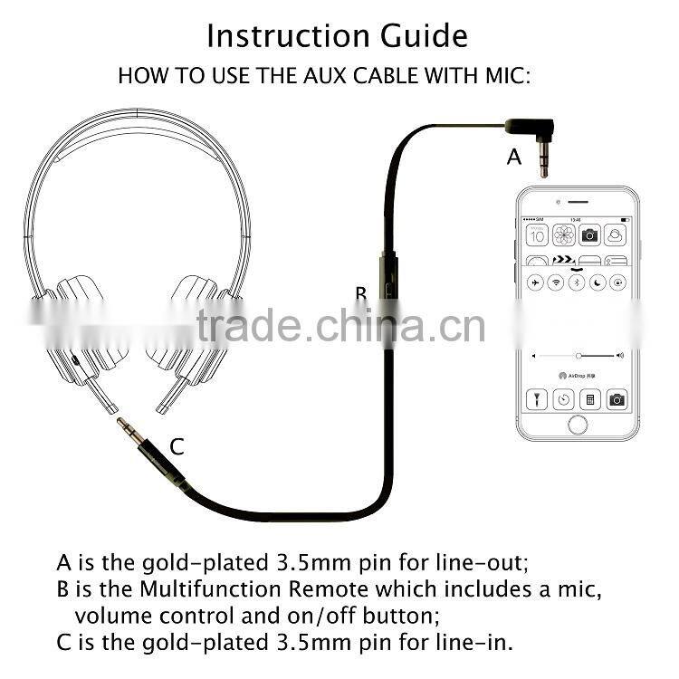 Colorful Cheap High quality 3.5mm retractable aux cord