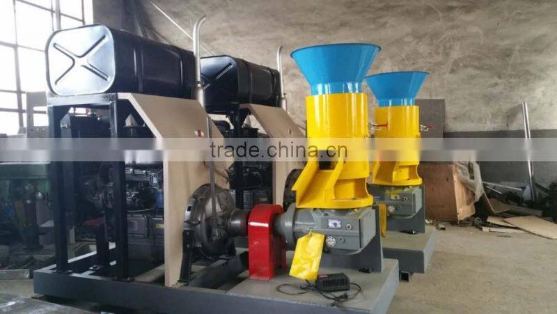 diesel small flat die wood pellet mill