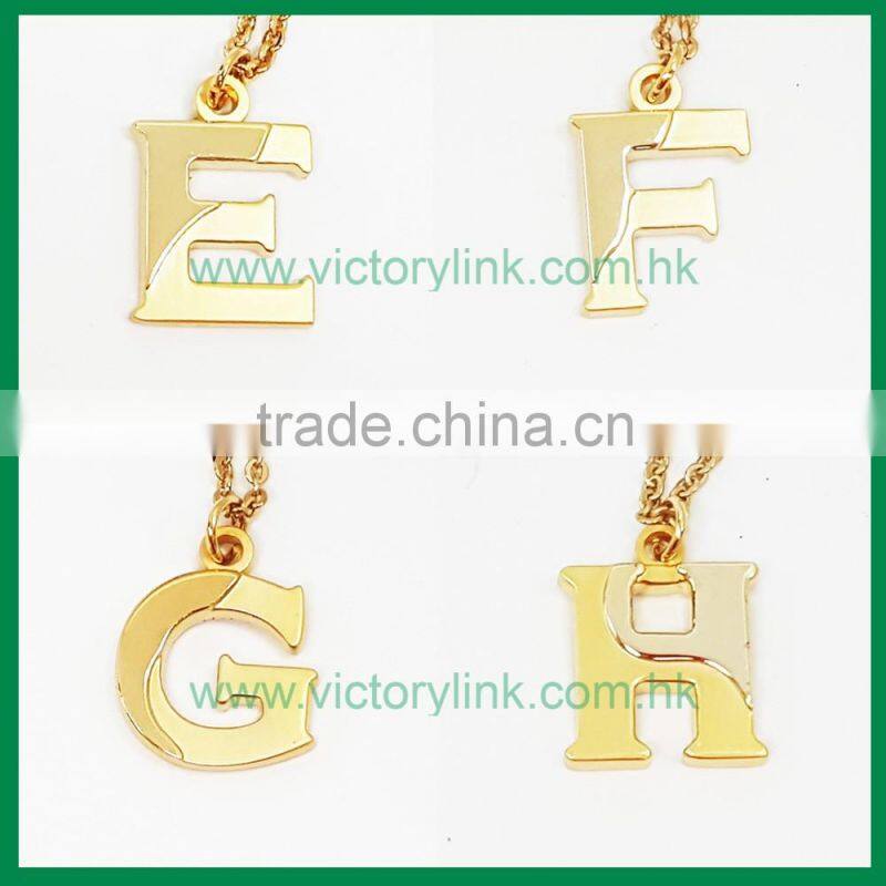 Initial Pendant Gold Chain Necklace
