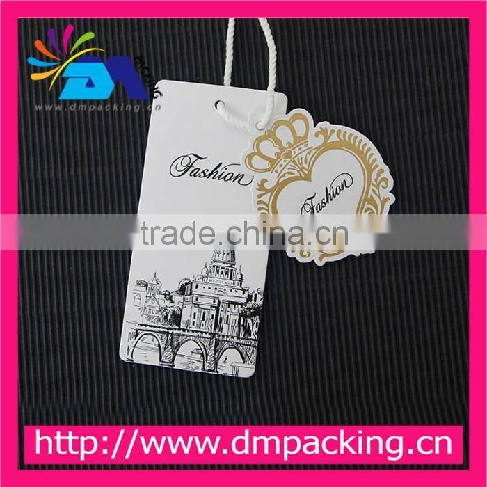 Custom design paper garment hang tags for clothing