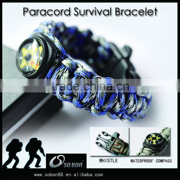 compass survival bracelet making material paracord