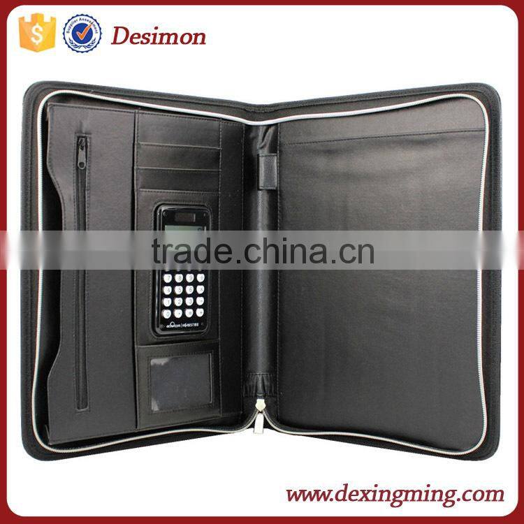 13006 2015 New a4 PU leather business portfolio for interview factory price