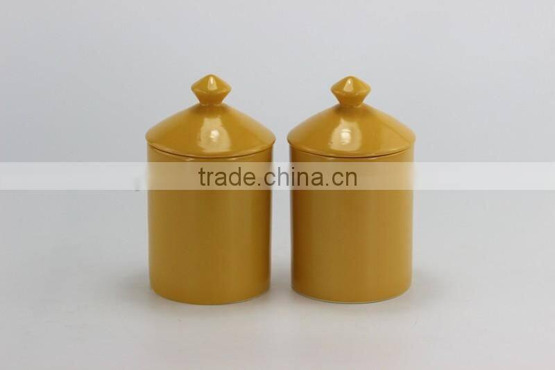 Natural Soy Scented Candle in Ceramic Jar with Matte Color