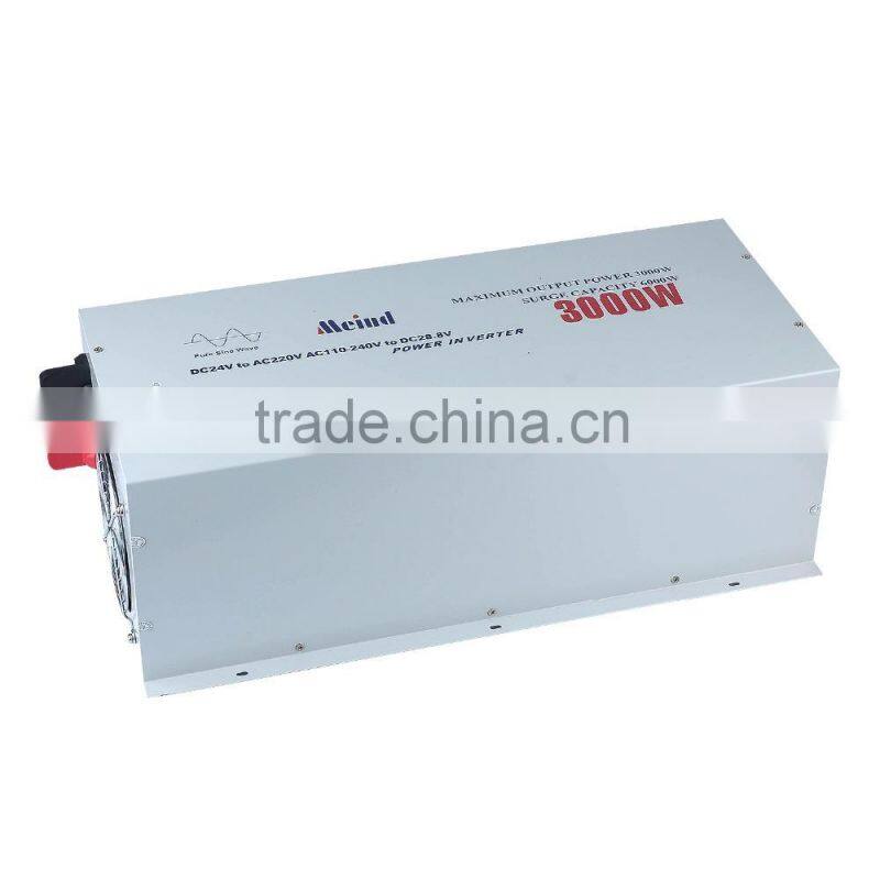 3000W power Inverter,dc 12v/24v ac110v/220v,pure sine wave with charger