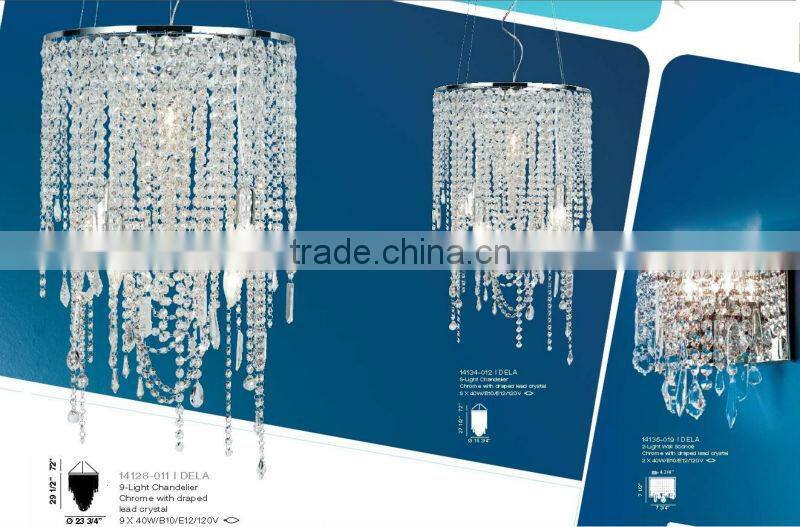 2014 new design Crystal Chandelier for hotel,villa or restaurant