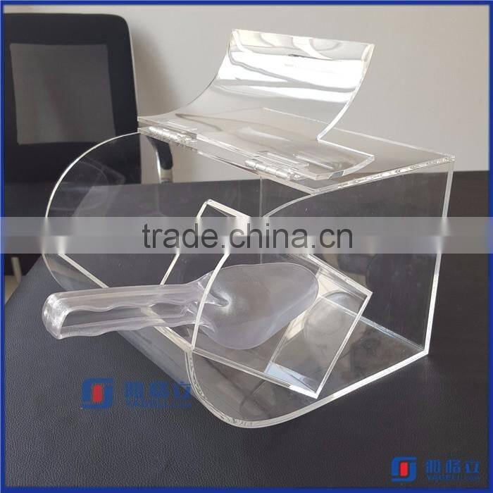Yageli China factory wholesale acrylic candy box with scoop