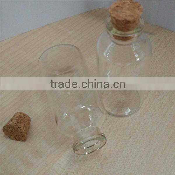 custom glass bottle with wood cork,small glass bottle