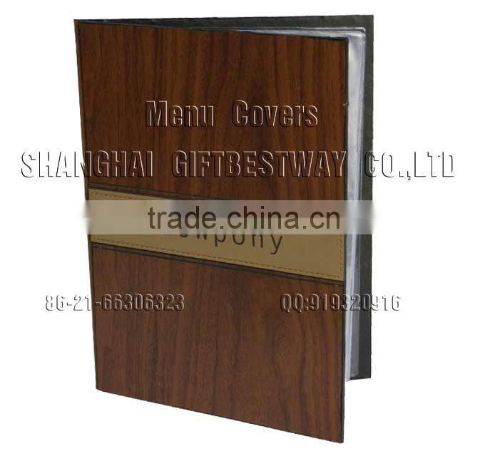 wooden menu cover ,wood menu design