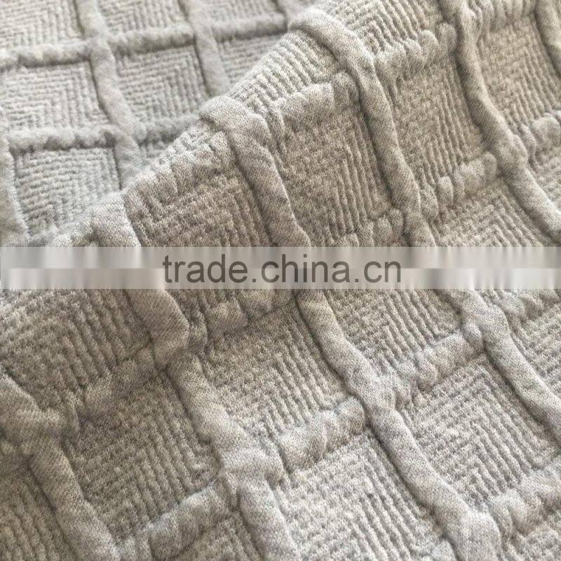 95%polyester 5%spandex padding knit jacquard fabric for sportswear