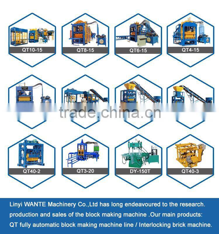 Fully automatic moveable concrete block making machine WT10-15