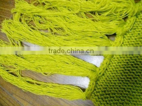 fashion lady cashmere knitted fringe scarf