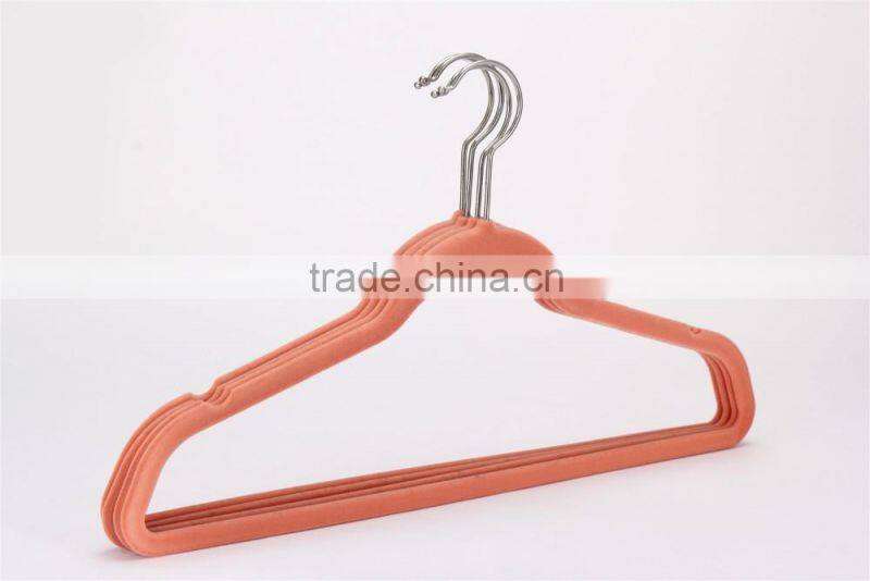 HM-003 70g Velvet Non slip Suit Hanger With a Notch For Clothes Indoors Use 10pk Color Sleeve
