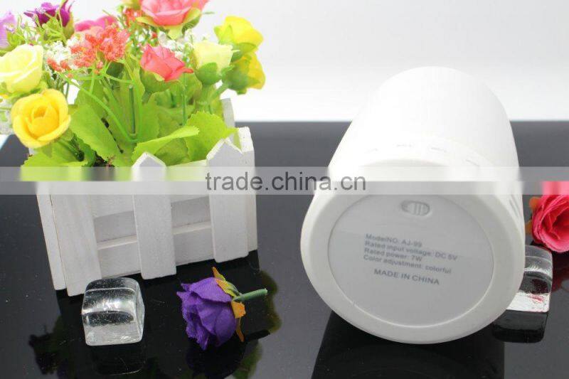 AJ99 Unique home decoration led lamp speaker bluetooth with 3 level brightness touch control design and retail