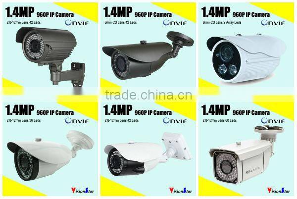 960p bullet ir cctv security camera night vision ip66 p2p security ip camera