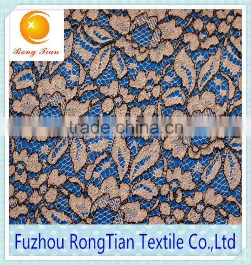 Manufacturers selling nylon double color lace fabric