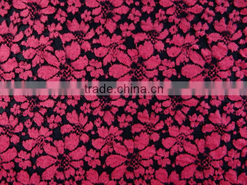 Printed Peached fabric Storage New style modern lace for wedding dress are selling Nylon Spandex Cotton lace fabric