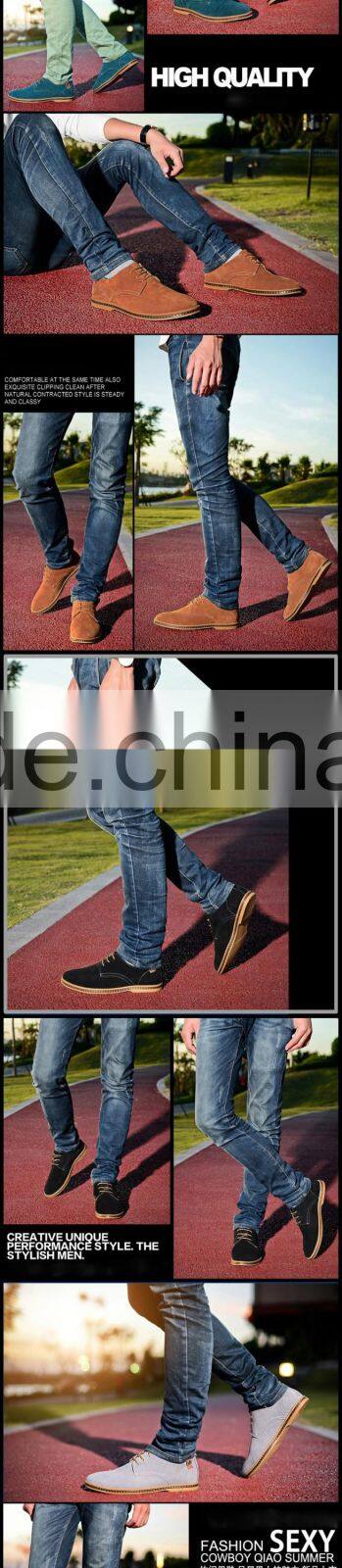 Casual style popular trend leather office men rubber shoe