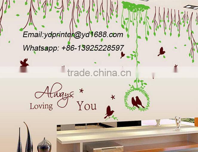 Digital inkjet pvc sticker printing machine, roll wall decal paper printing machine price