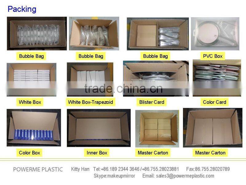 Folding Hand held makeup mirror, Hand Held standing mirror, 2 sided hand held mirror