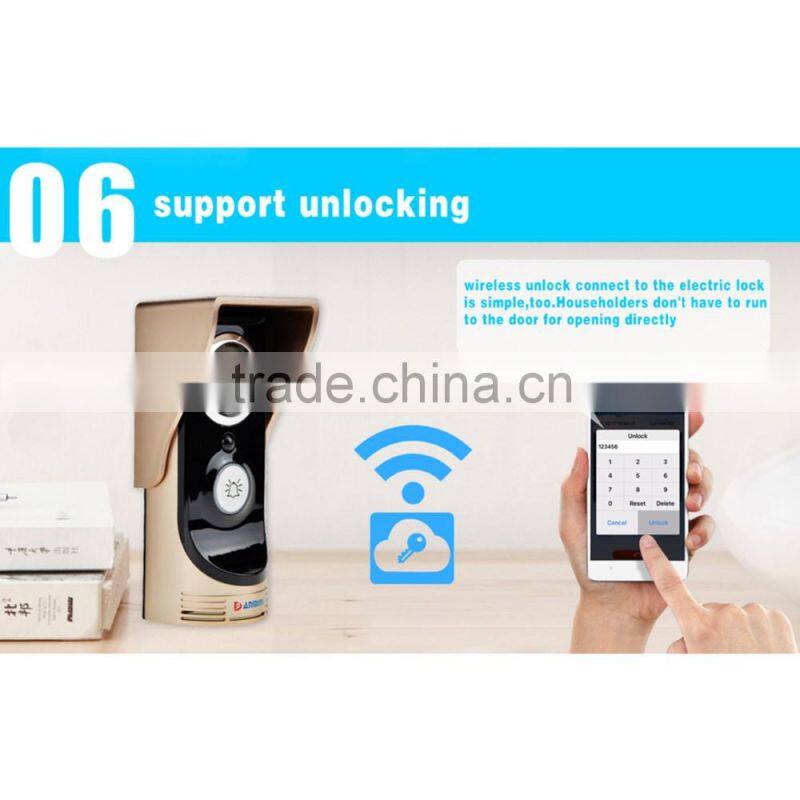 Wireless Video Door Intercom IR Night Vision Home Security Visual Door Ring Support Mobile Phone