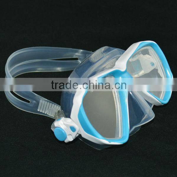Fashion female diving mask, plastic eyeglasses frames, liquid silicone skirts diving mask
