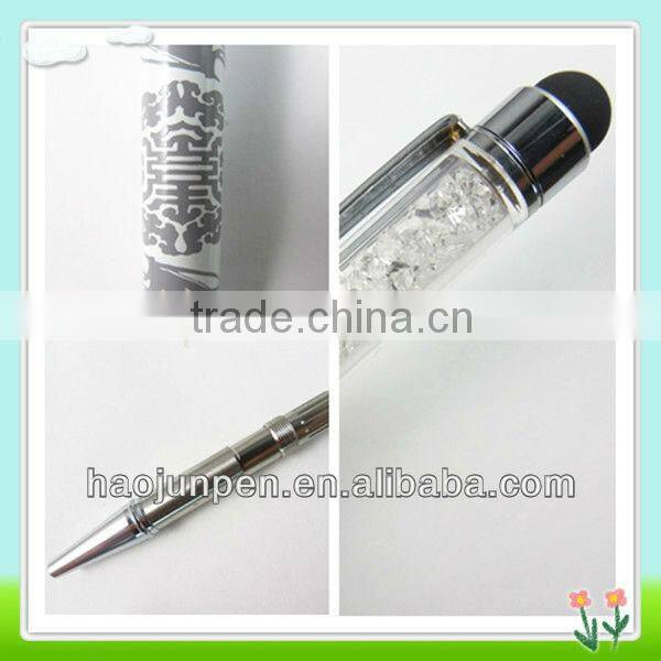 Wholesales Novetly Crystal Capacitive Touch Metal Ball Pen , Multicolor Crystal Ball Pen
