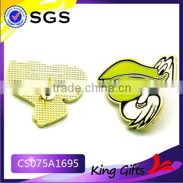 Custom colorful soft enamel bird shape lapel pins