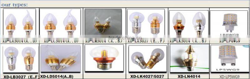 && Acrylic candle light bulbs, Diamond 4W 220V E14 bass ,high light (5W /3W)