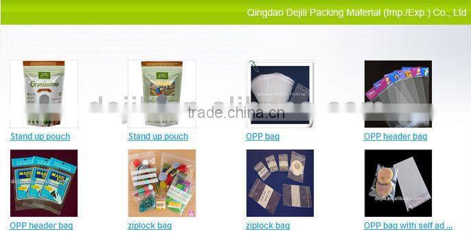 food grade rice paper stand up pouch/silk paper bag with window and zipper