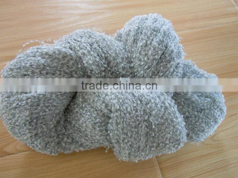 37%Acrylic 37%Wool 26%Polyester Loop yarn